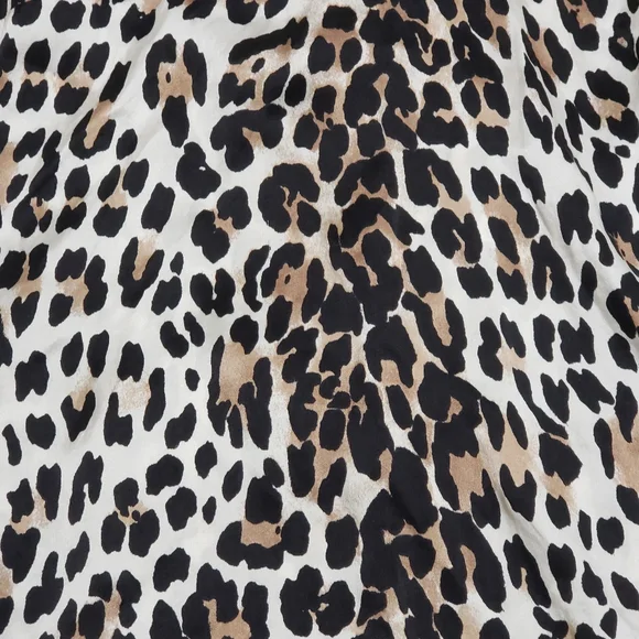WHBM 100% Silk Leopard Print Sleeveless Blouse Sz XS Animal Print Mobwife - Picture 9 of 9